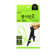 NEW 센시안 워크 플러스 압박스타킹 S-MM-L (), 워크 플러스 M-L (블랙)