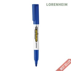 로렌하임 모나미 네임펜 M 청색 굵은글씨용 사무용 마커펜 12개입 모나미문구