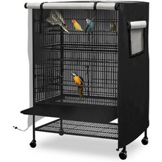 범용 새장 커버 동물 상자용 어두운 색상의 드레이프 케이지용 방수 및 세척 가능한 나이트 밍크 토토로 잉꼬 앵무새용 산만함 빛 기L - 31L22W41H, L - 31”L×22”W×41”H