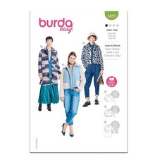 Burda Style X05855BURDA Misses' 캐주얼 재킷 및 코트 바느질 패턴 패킷 디자인 코드 B5855 사이즈 8-22 34-48 355360, Burda Style X05855BURDA Misses