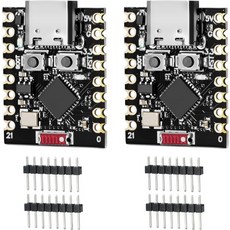 ESP32C3 개발 보드 4MB 플래시 WiFi 및 블루투스 LE 마이크로컨트롤러 USB GPIO 인터페이스 미조립헤더 핀 포함 아두이노 IDE 호환5개 묶음, 2 Pack