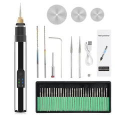 미니 전기 조각사 에칭 펜 2023 조각 기계에 대 한 무선 로타리 도구 보석 유리 나무 세라믹 금속 플라스틱, 03 Set 3