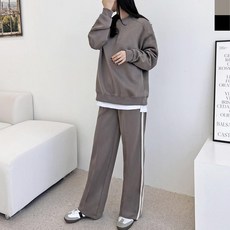 GBB H790WH192W 여자 사선 디테일 맨투맨 테잎 라인