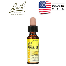 Bach Rescue Remedy 반려동물용 천연 스트레스 완화제 스포이드 무알코올 10 ml (0.35 floz), 1개, 10ml
