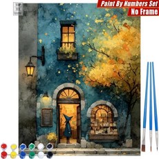 컬러풀 트리 디지털 유화 나무잎 산맥 거실 벽장식 선물, 12. S1121656