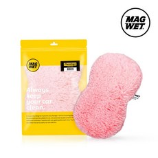 핑크색 극세사 세차패드 워시패드