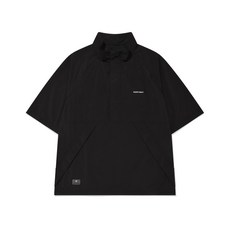 WACKY WILLY 하프 슬리브 아노락 점퍼 블랙 183451