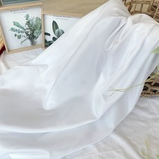 CRT 020 탐나요 테피터 패브릭 무지 타프타 다후다 안감 얇은 원단, 1개, 화이트