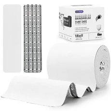 OK TAPE 잔디 테이프 10CM X 6.4CM 프리컷 엑스트라 와이드 풋볼 블랙 운동 방수 내구성 및 슈퍼 끈적 요, 01 10CM X 6.4CM, 01 White, 1
