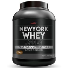 뉴욕웨이 WPC 초코맛 단백질보충제 헬스보충제 웨이프로틴 농축유청단백, 1kg, 1개