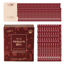 케어유 고려 홍삼스틱 국내산 6년근 실속형 대용량 하루 밸런스+쇼핑백, 1개, 100회분