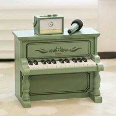 원목 미니 피아노 초보자 작은 음악 연습용 악기 소형 교육용 선물, D. 레트로 피아노+오디오