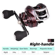 초경량 9 + 1BB 베이트 캐스팅 릴 강한 드래그 파워 8kg 잉어 낚시 휠 (Doble 스풀 포함), 10, Right Hand