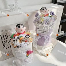 蠟筆小新玩偶花束 居家裝飾擺件, 1個