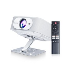 Wi-Fi 및 블루투스가 있는 미니 프로젝터 1080P 네이티브 프로젝터 4K 야외 영화 프로젝터 넷플릭스 유튜브 프라임비디오 자동 키스톤/전기 포커스와 호환되는 스, Wi-Fi 및 블루투스가 있는 미니 프로젝터, 1080