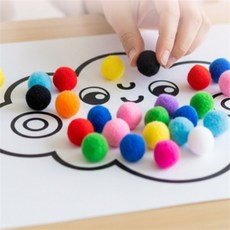 두루픽 국산 뿅뿅이 폼폼이 칼라솜 방울솜 50mm 태슬부자재, 검정