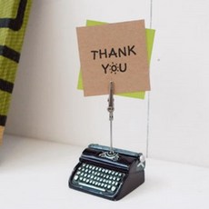타자기 모양 메모 꽂이 사진 홀더 인테리어 소품, 본상품선택