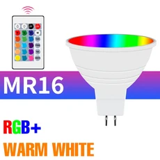 E27 LED RGB 전구 GU10 스포트라이트 E14 천장 조명 스마트 IR 원격 제어 MR16 GU5.3 샹들리에 AC85 265V 1, 02 MR16 Warm White, 01 Milky white, 1