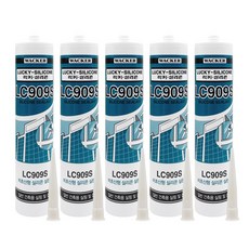 럭키 무초산실리콘 비초산 다목적 실리콘 LC909S (흑색), 5개