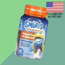 스머프 어린이 칠드런 키즈 아이 젤리 구미 다이제스트용 프로바이오틱스 유산균스 유산균 3세 이상 베리 40 The Smurfs Kids Gummy Digestive Probio