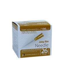 정림의료기산업 멸균 일회용 주사바늘 26G 13mm 100개입 의료용 니들, 1박스 1박스