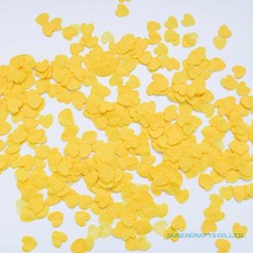 DIY 프로세스 하트 모양 종이 환경 보호 꽃 꽃잎 웨딩 파티 장식 흩어진 색종이 1500 개/팩, Heart Paper Confetti, HC10 Deep Yellow