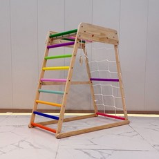 실내 유아 클라이밍 프레임 구름 사다리 암벽 발달 세트 미끄럼틀 등산, A. 소형 컬러 사다리 단품