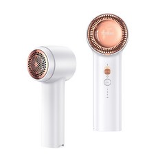 토라스 6중날 충전식 보풀제거기 세탁소용 3단조절 니트 보풀제거, 화이트(로즈골드), RA018