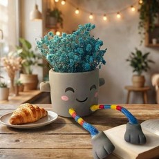 아트박스/에듀팜몰 시들지 않는 반려식물 안개꽃 화분 DIY KIT 만들기, 퍼플