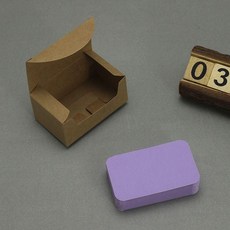 모서리 둥근 손글씨 카드 200장 크마스 제작 입체 감사 축하, 1박스, 라운드 코너 연보라 200장