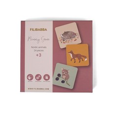 FILIBABBA 厚紙記憶遊戲Nordic animals, 1個, Multicolor