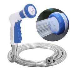 욕실 베란다 청소 올인원 세트 (원터치 스프레이건 + 메탈호스 1.5m), 혼합색상, 1개