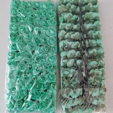 미니종이장미 페이퍼꽃 페이퍼플라워 행사 웨딩 DIY, 티파니블루 144개