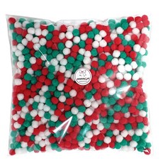 체리아트 크리스마스 폼폼이 X-MAS 오너먼트 리스장식 8mm 2000개 대용량
