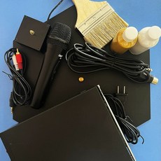 클라드니 도형 모래 장비 사운드 실험 소리 패턴 파동 주파수 눈으로 보는 과학, D. 육각형 업그레이드 버전마이크 기능 포함
