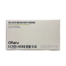 오하루 더 진한 서리태 콩물 두유, 15개, 180ml