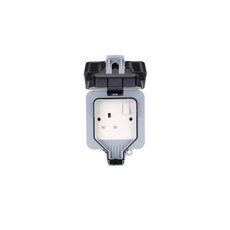 IP66 방수 야외용 영국/EU/다중 표준 소켓 16A 1구/2구 박스 욕실용, UK SOCKET 1WAY