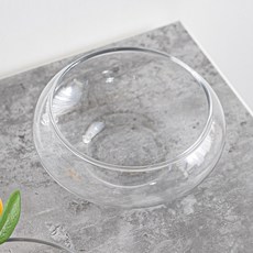 크리스탈유리수반 15x6cm 인테리어 장식 꽃병 화분 소품 꾸미기, 3p