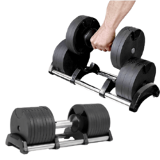 可調節啞鈴 居家健身重量訓練器材 安全穩固 節省空間, 1個, 20kg