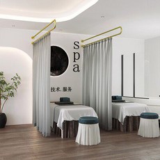 마사지샵 침대 커튼 파티션 샵파티션 관리실 100x230cm 화이트 가림천