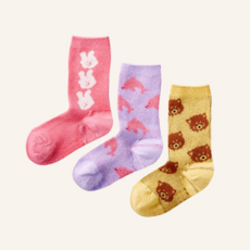 도톰 쟈가드 가을 겨울 양말 두번째 애니멀레터 3종 세트