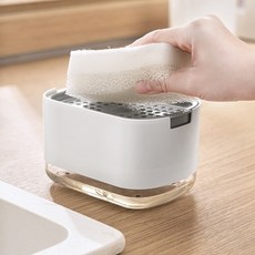 원터치 펌핑 주방세제 디스펜서 세제통 거치대, 상세페이지 참조, 1개