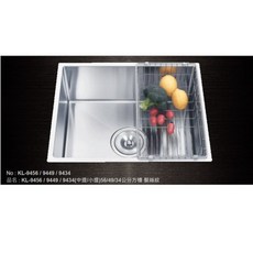 大吉熊 KL-9456 不鏽鋼髮絲紋 方形水槽 附瀝水架, 1個, ST中提龍無防蟑