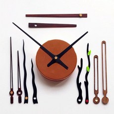 老街口太陽機芯掛鐘錶針DIY手工時鐘，實木指針石英鐘機芯，十字繡時針套件, 1個, 彎針,黑亞克力