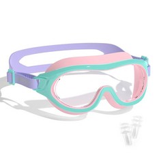 COPOZZ 아동용 수영 고글 6-14용 와이드 뷰 수영 고글 누출 방지 김 서림 방지 자외선 차단 청소년 수영 고글, 2-마카롱