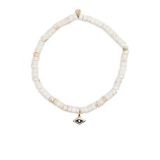 시드니에반 이블 아이 14K 옐로 골드 비즈 브레이슬릿