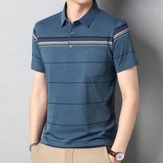 2026 男士夏季 Polo 衫 短袖 休閒衫 條紋 運動 商務 翻領 T 恤 輕薄 透氣
