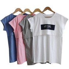 마미누리 F 마이걸 덮개 반팔 수유티