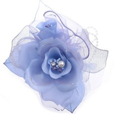 일본제 코사지 새틴 장미 진주 294 입학식 입원식 졸업식 졸원식 (블루)