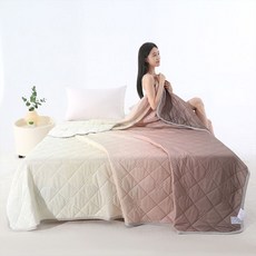 슬림소녀 냉감 이불 폴리에스터 암모니아 직물 통기성 부드러운 촉감 여름 에어컨 이불 사계절 얇은 이불, 캐러멜